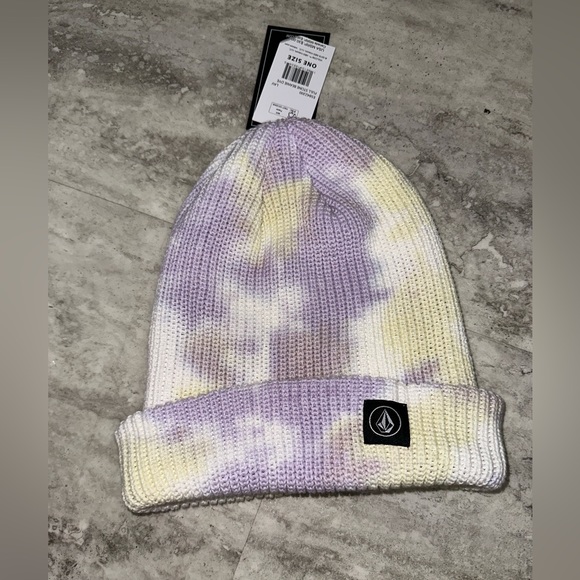 Volcom Full Stone Dye Lavender Beanie - Picture 2 of 4